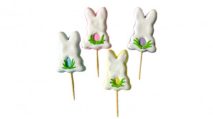 Сахарный топпер Пасхальный Зайчик микс, 1 шт
