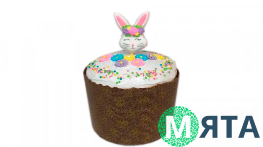 Набор сахарных украшений Зайчик с веночком +посыпка