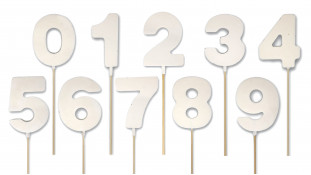 Декор mi-mi Цифра на палочке, Белая