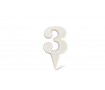 Шоколадный декор Цифра, Белая