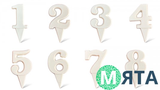 Шоколадный декор Цифра, Белая