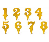 Шоколадный декор Цифра, Золотая