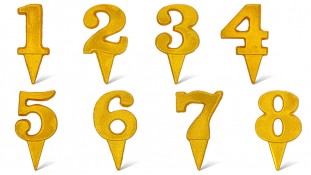 Шоколадный декор Цифра, Золотая