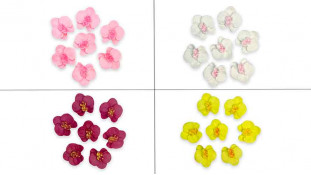 Набор сахарных украшений Орхидея 4 см, 7 шт