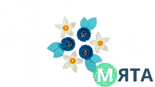 Набор сахарных украшений Василек и Нарцисс