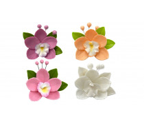 Сахарное украшение Орхидея с листочками