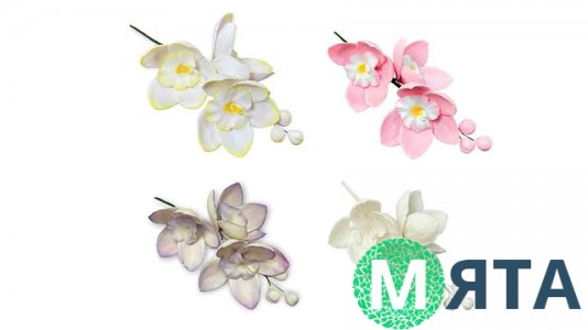 Сахарное украшение Веточка орхидеи №1