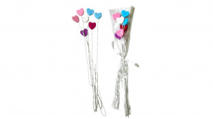 Набор Мини-Сердечек на проволоке, 7 шт
