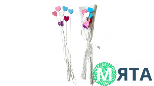 Набор Мини-Сердечек на проволоке, 7 шт