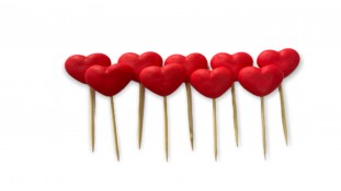 Набор сахарных фигурок Сердечки, 9 шт