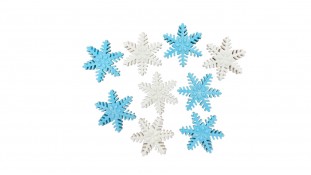 Набор сахарных фигурок Снежинки фигурные, 9 шт Набор сахарных фигурок Снежинки фигурные, 9 шт