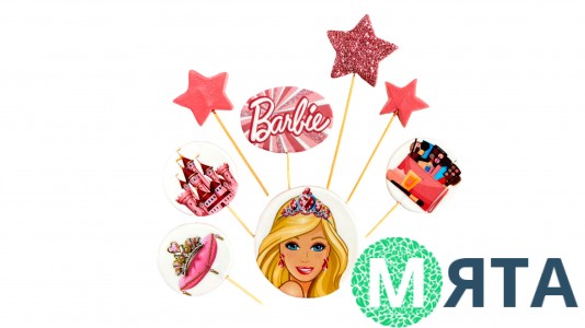 Набор сахарных топперов Барби