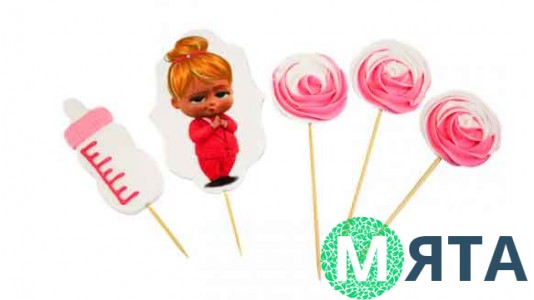 Набор сахарных топперов Беби Босс Девочка