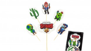 Набор сахарных топперов Бравл Старс