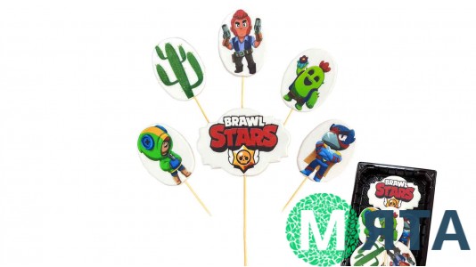 Набор сахарных топперов Бравл Старс