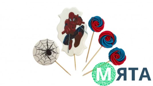 Набор сахарных топперов Человек Паук