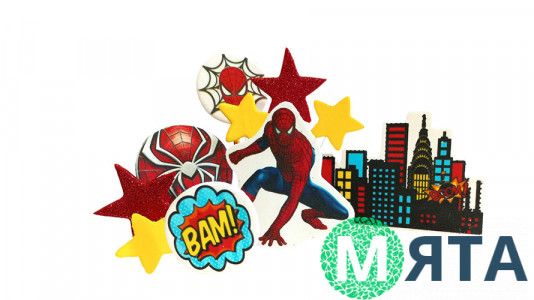 Набор сахарных топперов Человек Паук Премиум