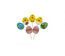 Набор сахарных топперов "Цыплята с яйцами"