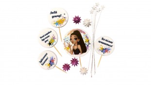 Набор сахарных топперов Для доченьки