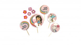 Набор сахарных топперов Для доченьки №2