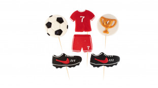 Набор сахарных топперов Футбольный 2D