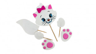 Набор сахарных топперов Кися Няшка