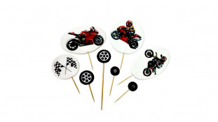 Набор сахарных топперов Мотоцикл