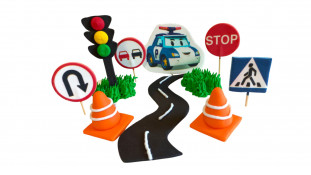 Набор сахарных топперов На дороге