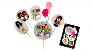 Набор сахарных топперов Роблокс девочки