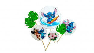 Набор сахарных топперов Стич Набор сахарных топперов Стич