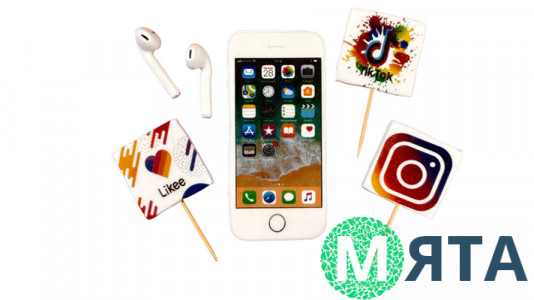 Набор сахарных топперов Телефон