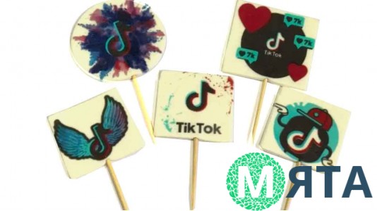 Набор сахарных топперов Тик Ток