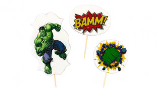 Набор сахарных топперов Зеленый человек