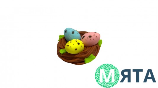 Сахарное украшение "Пасхальное гнездышко"