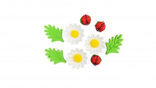 Набор сахарных украшений "Полевые Ромашки" Набор сахарных украшений "Полевые Ромашки"