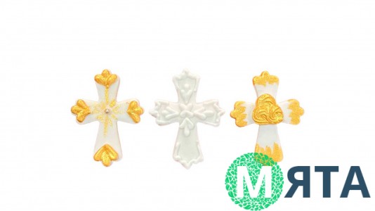 Сахарное украшение Крестик, 1 шт