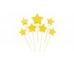Сахарные звездочки на шпажках, Золотые