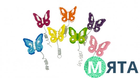 Сахарный декор Бабочки праздничные, 7 шт