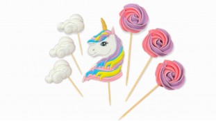 Сахарный декор Единорог и облака