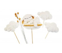 Сахарный декор Зайка на облаках