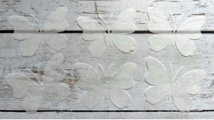 Бабочки из вафельной бумаги 8 см, 6 шт