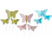 Бабочки из вафельной бумаги на проволоке, 3 шт