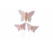 Бабочки из вафельной бумаги на проволоке, 3 шт