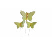 Бабочки из вафельной бумаги на проволоке, 3 шт