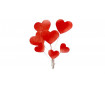 Вафельный декор Сердечки на проволоке, 7 шт