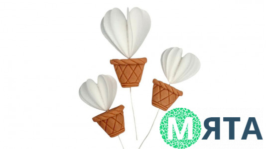 Вафельный декор Воздушные шары, 3 шт