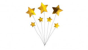 Вафельный декор Звездочки на проволоке, 7 шт Вафельный декор Звездочки на проволоке, 7 шт