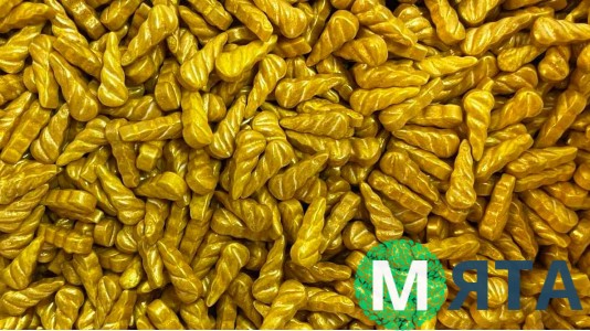 Кондитерская посыпка Рожки Золотые