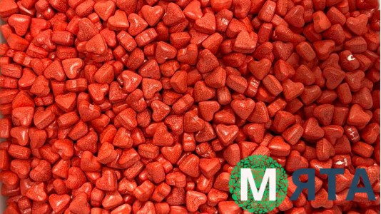 Кондитерская посыпка Сердечки обьемные Красные