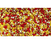 Сахарная посыпка Микс с шариками №25. Красный/Золотой